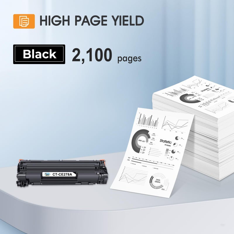 Cool Toner 78A CE278A Black Toner Cartridge Replacement for HP 78A CE278A Toner Cartridge for HP Laserjet P1606dn 1536dnf MFP M1536dnf 1606dn P1606 P1566 P1560 Printer Ink -4 Pack - Image 3